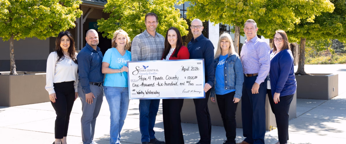 #WorthyWednesday donation to Hope 4 Nevada County.