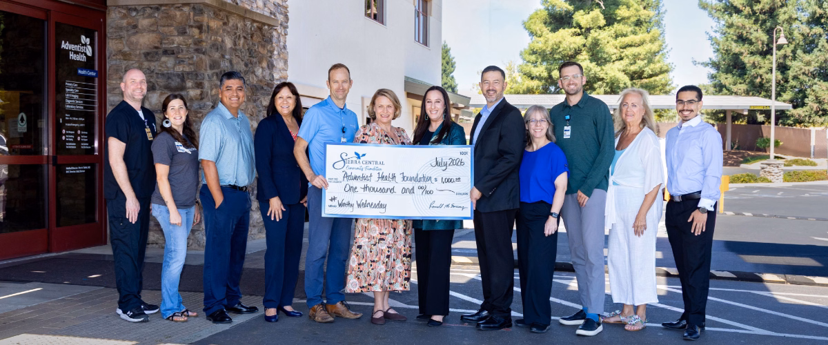 #WorthyWednesday donation to Adventist Health Foundation.