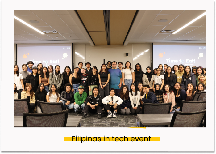 Julia at the University of Waterloo Filipino Student Association's Filipinas in Tech speaker event