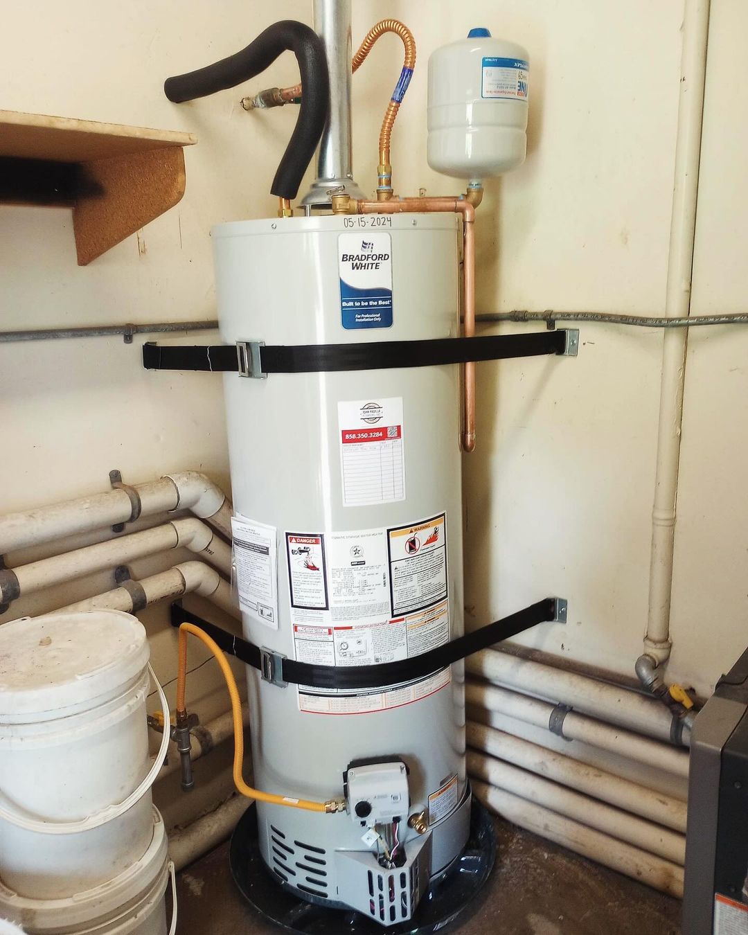 recently repaired water heater