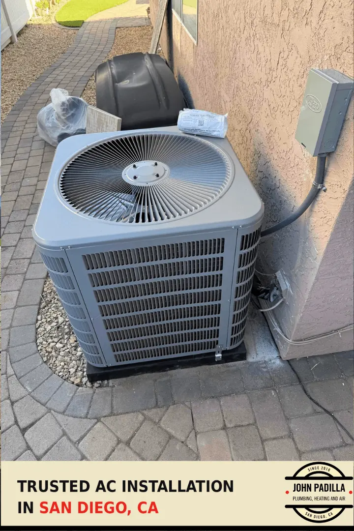 air conditioner being installed