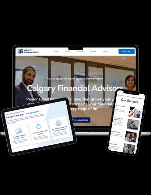 Picture of a website design and development performed by Minerva Marketing