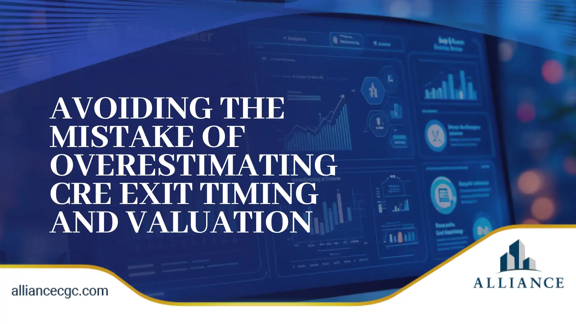 Blue-toned financial dashboard design with charts and valuation analytics.