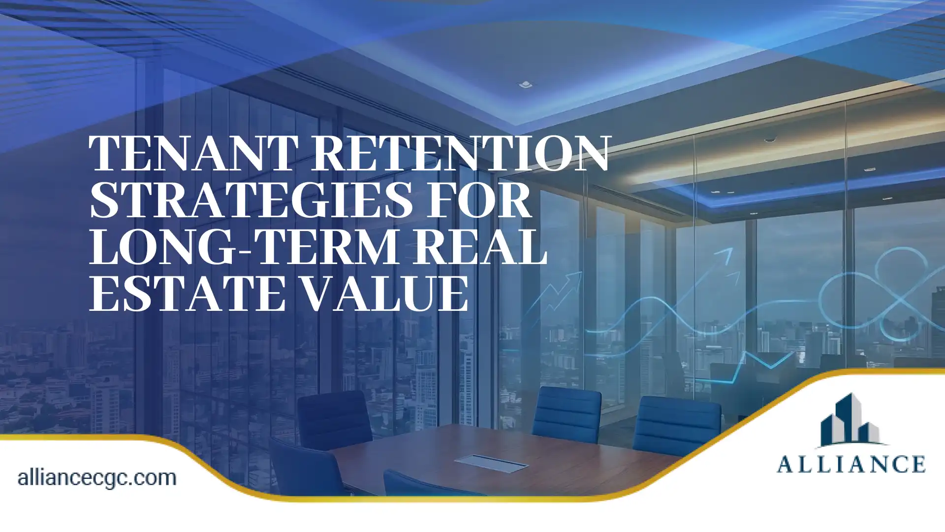 Modern office meeting room design with glass walls and blue gradient lighting