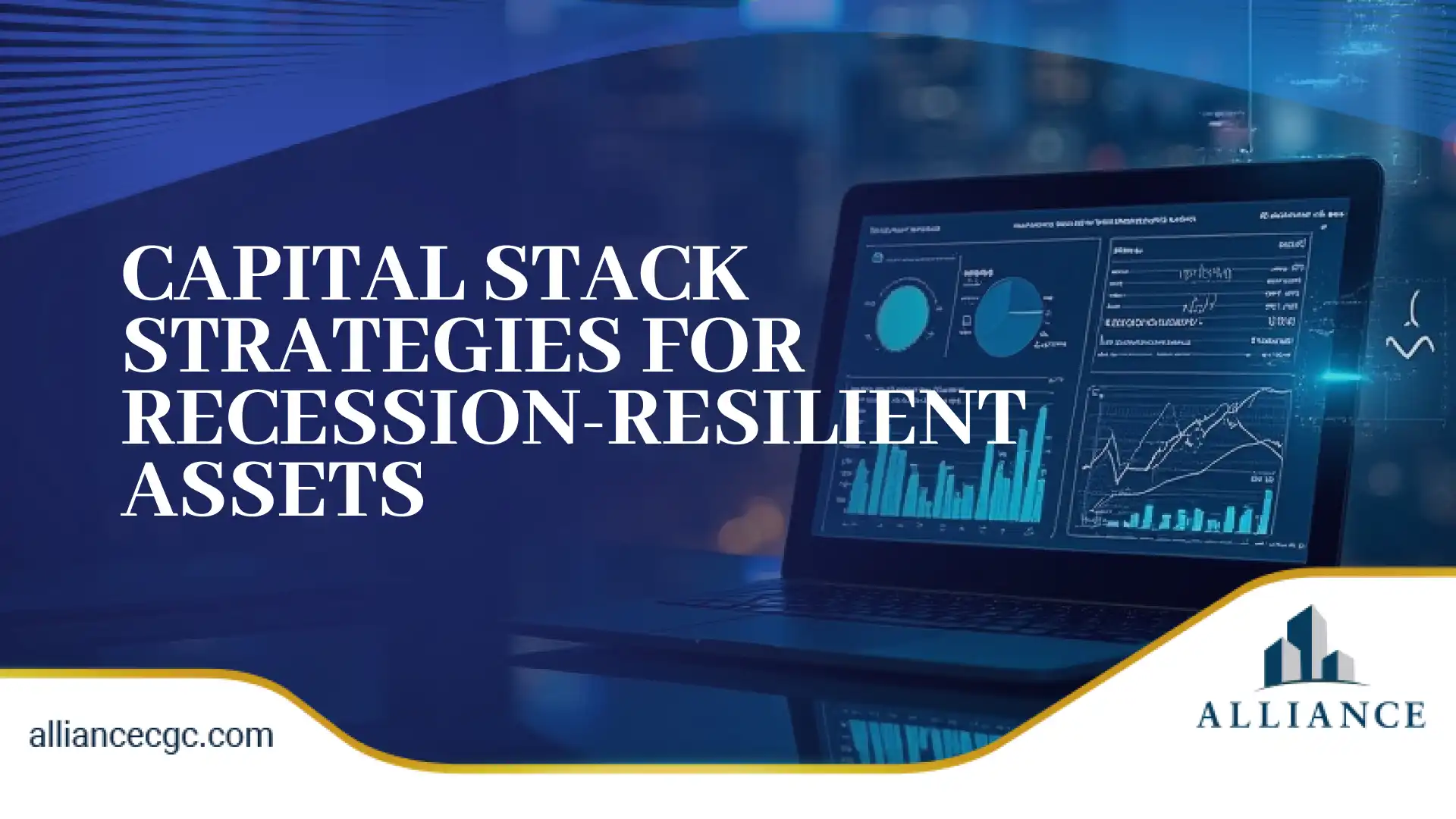 CRE capital stack infographic design with dashboards data visual Alliance CGC