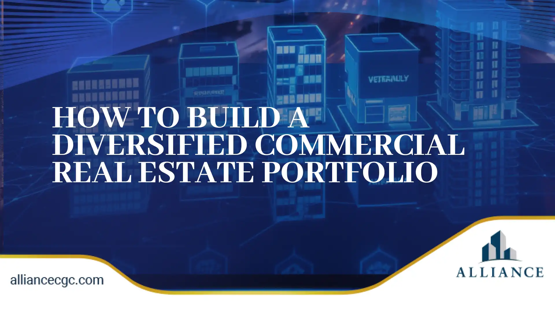 3D buildings representing strategies for commercial real estate portfolio management.