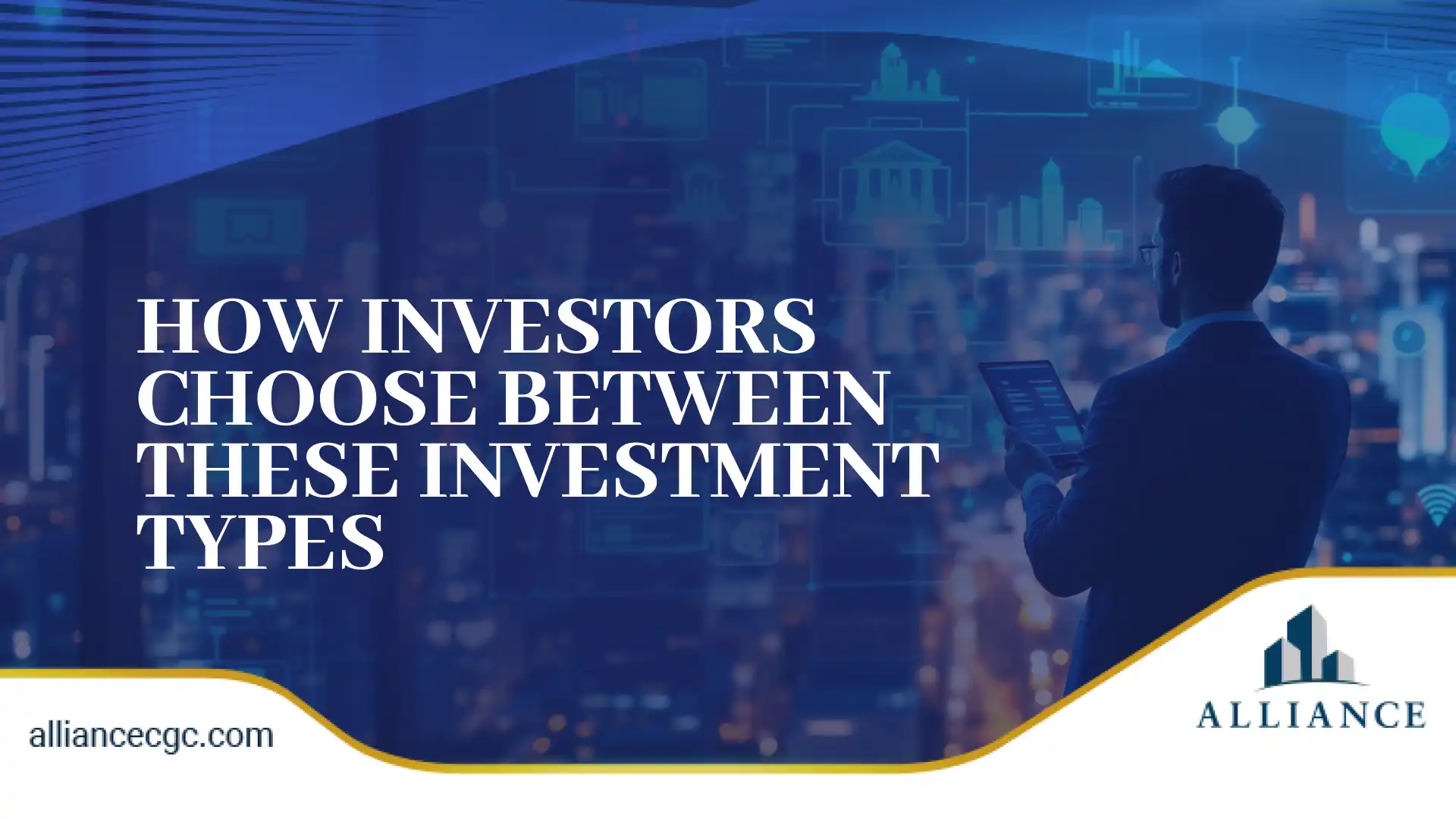 Person using a laptop with financial data, illustrating how investors choose between investment types.