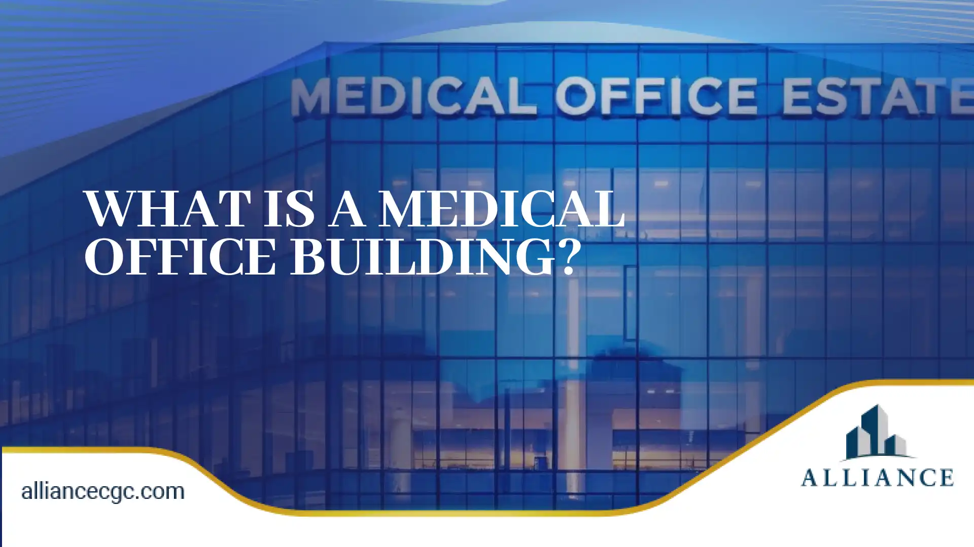 Modern medical office building with glass facade for healthcare services