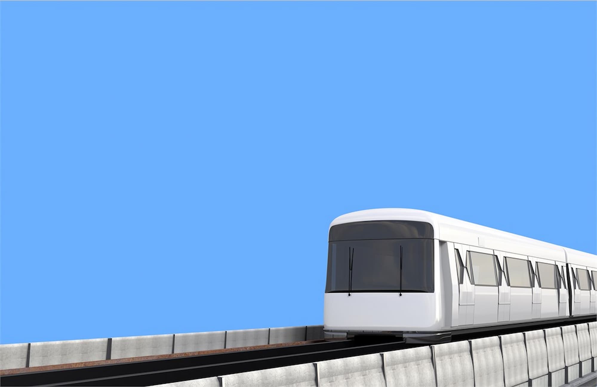 Futuristic streetcar for local transport in cities