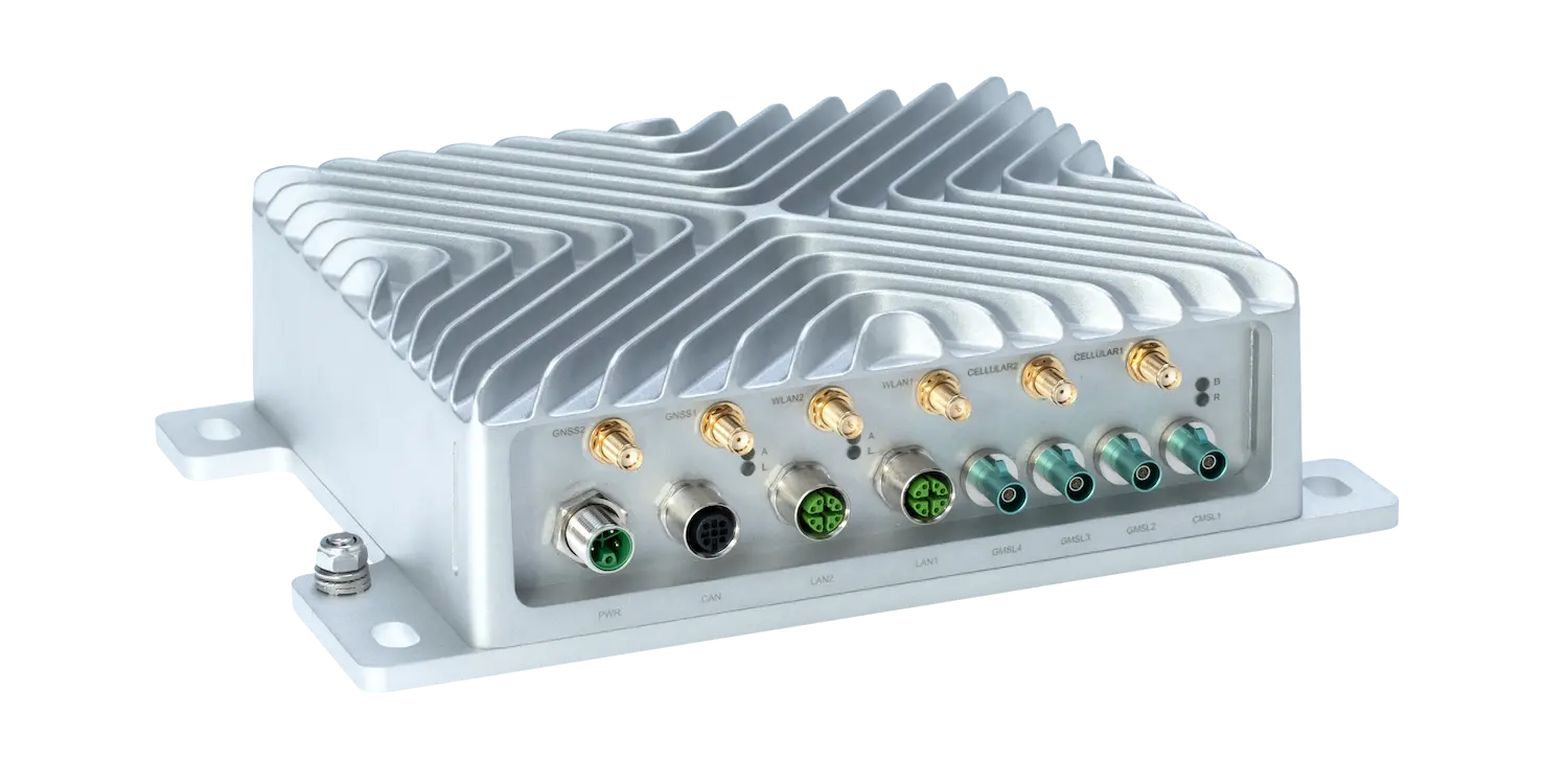 Ultra ruggedized compact Embedded Box-PC, based on NVIDIA Jetson Orin NX technology with GMSL interfaces. 
