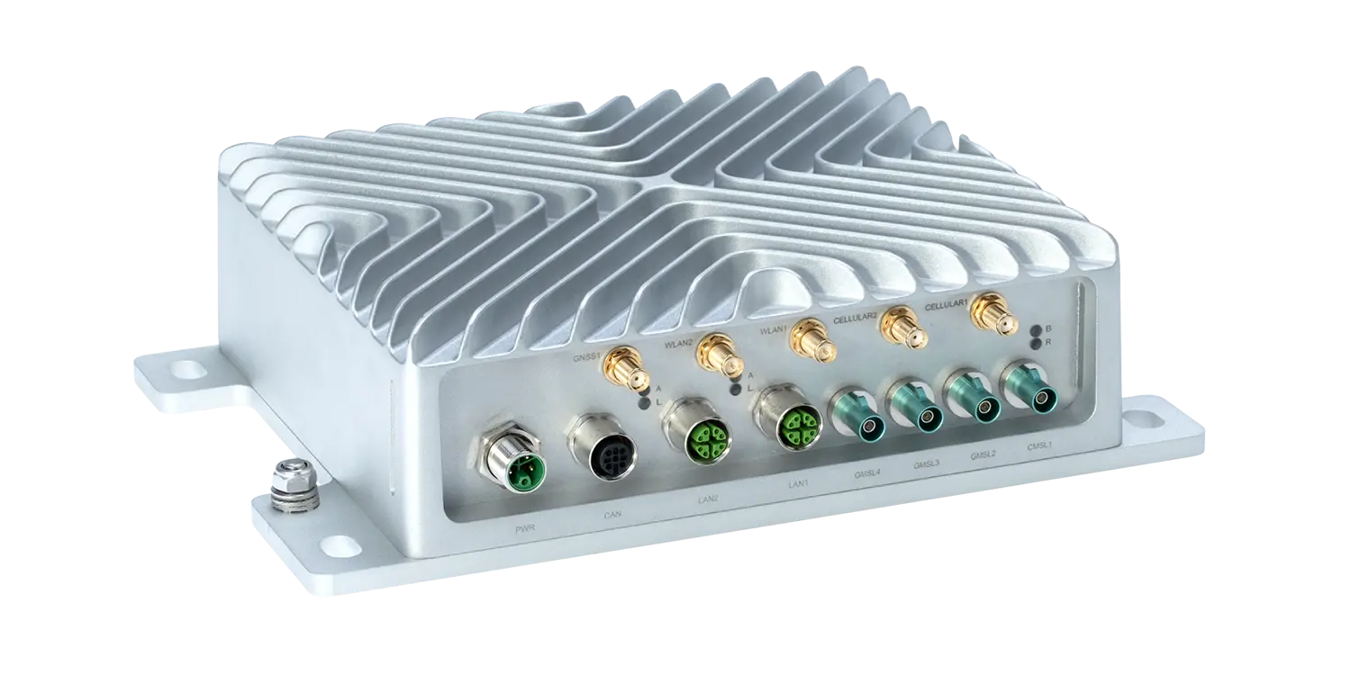 Ultra ruggedized compact Embedded Box-PC, based on NVIDIA Jetson Orin NX technology with GMSL interfaces. 