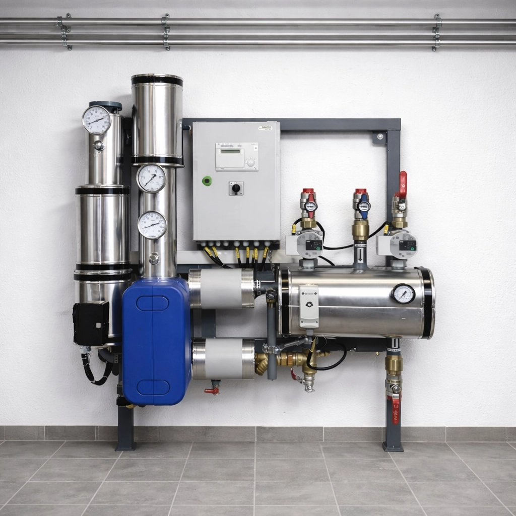image of water heater installation for a plumbing service
