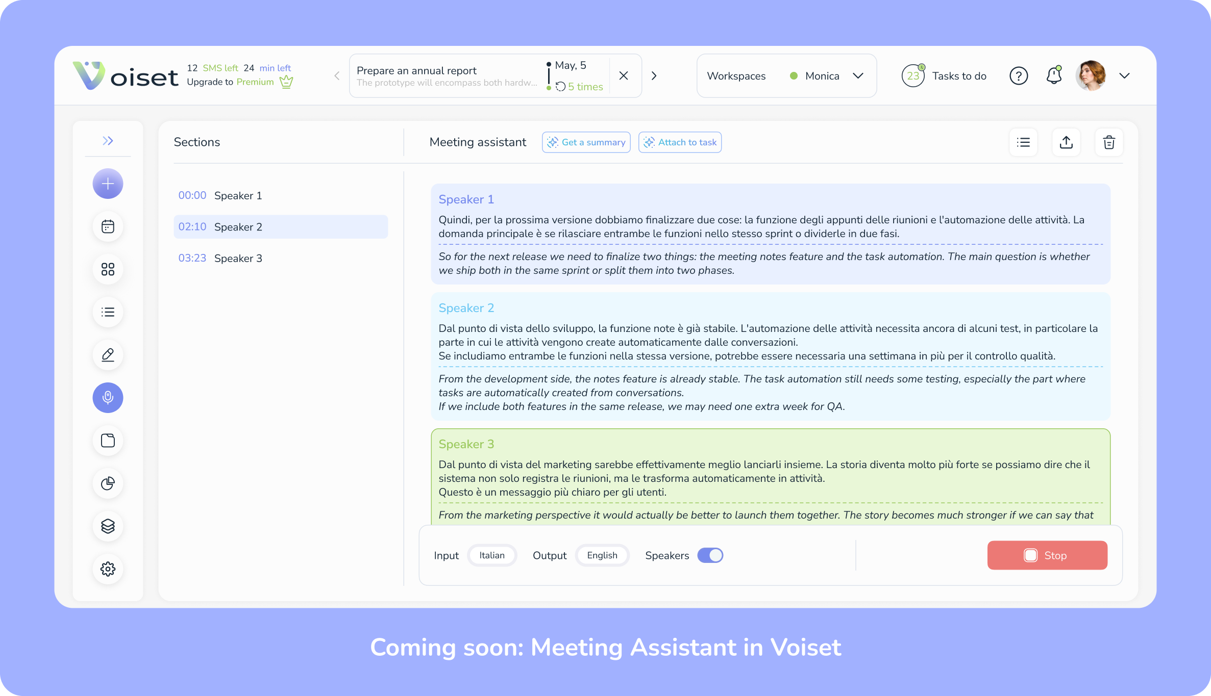 Meeting Assistant in Voiset