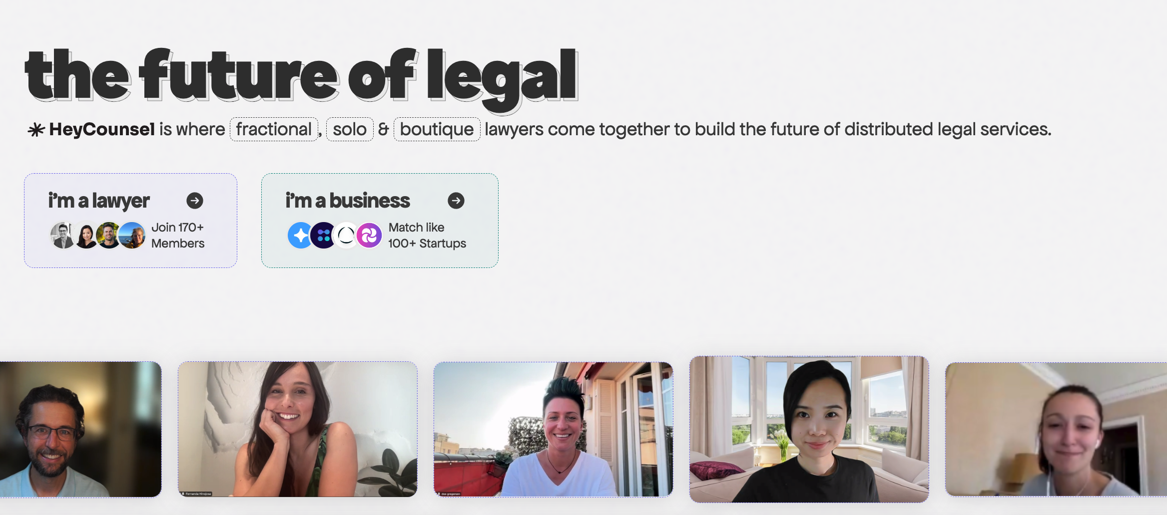 HeyCounsel - Where fractional, solo & boutique lawyers gather