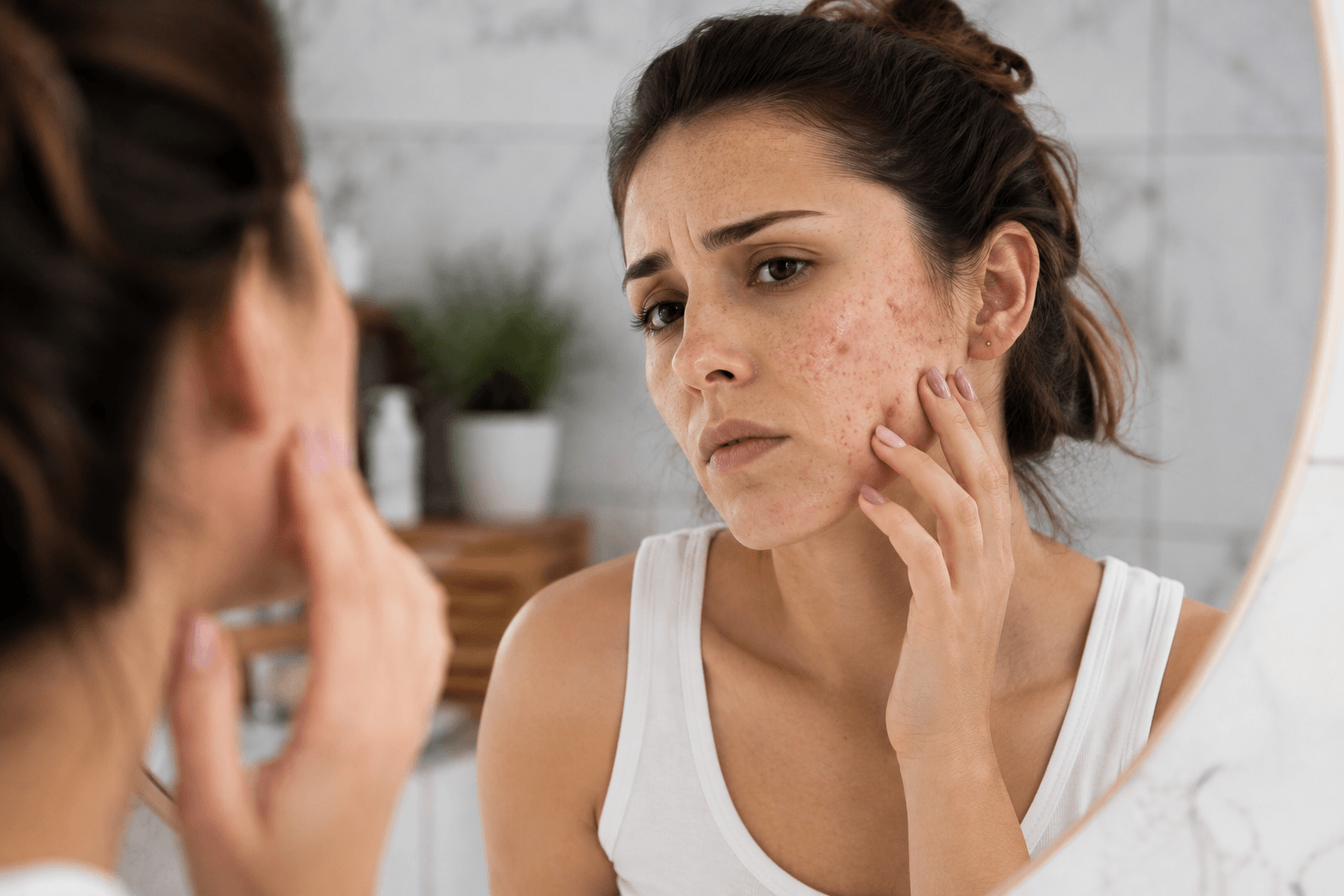 Client receiving a professional acne treatment consultation at a Rockwall, TX aesthetic clinic
