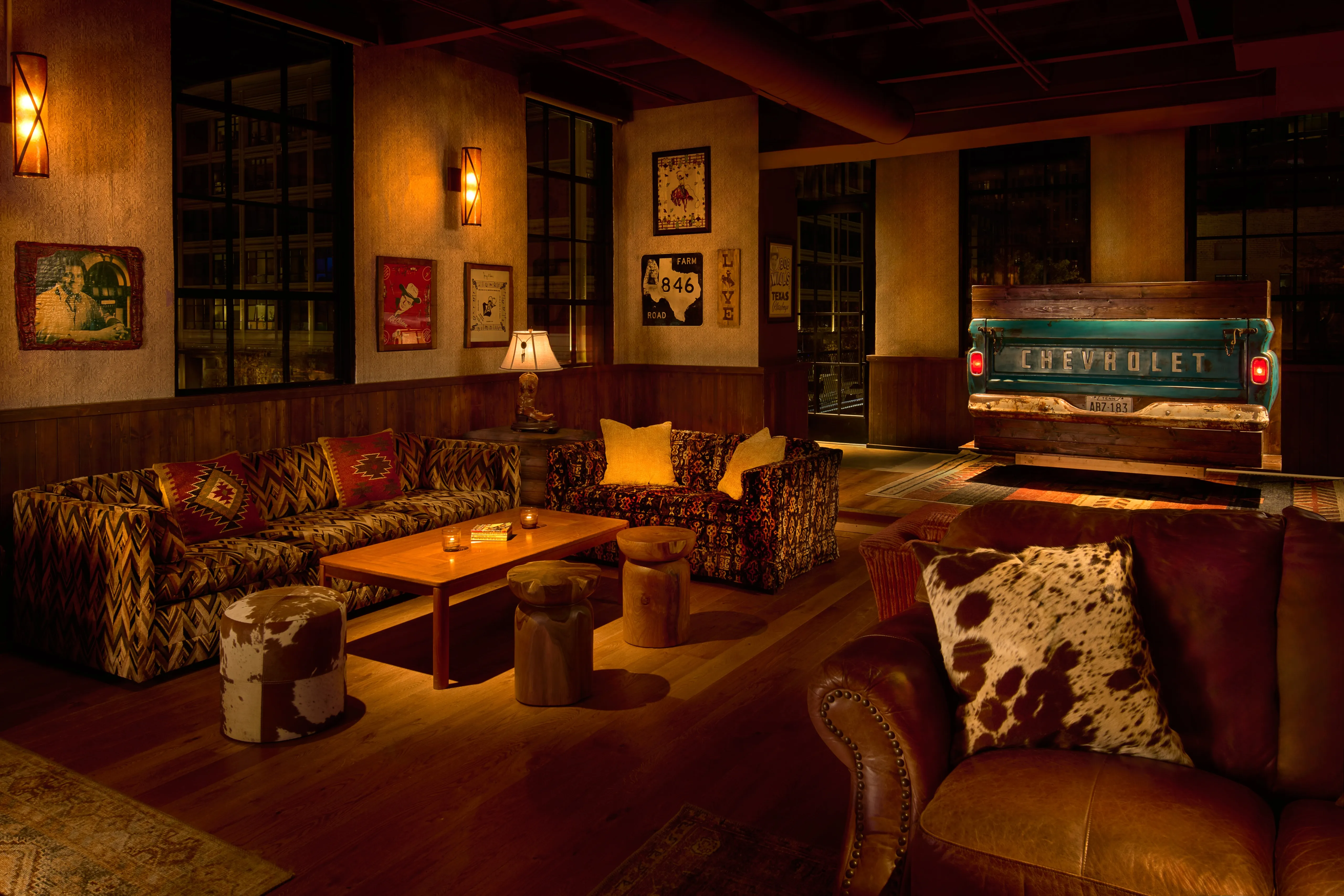 DC bar interior DJ booth and seating upstairs lounge