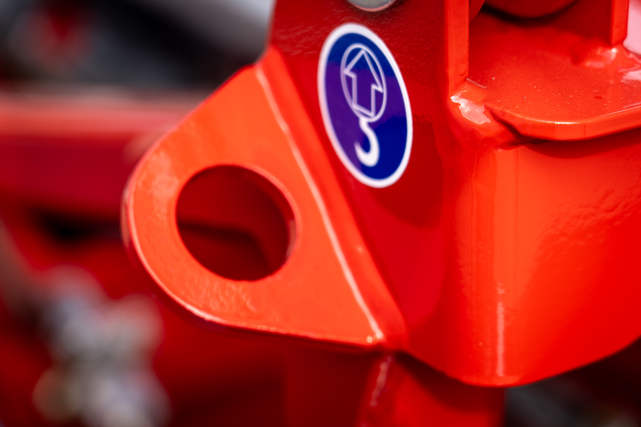 Ophangpunten voor het hijsen van de Giraffe 350.15-M aanhangerkraan