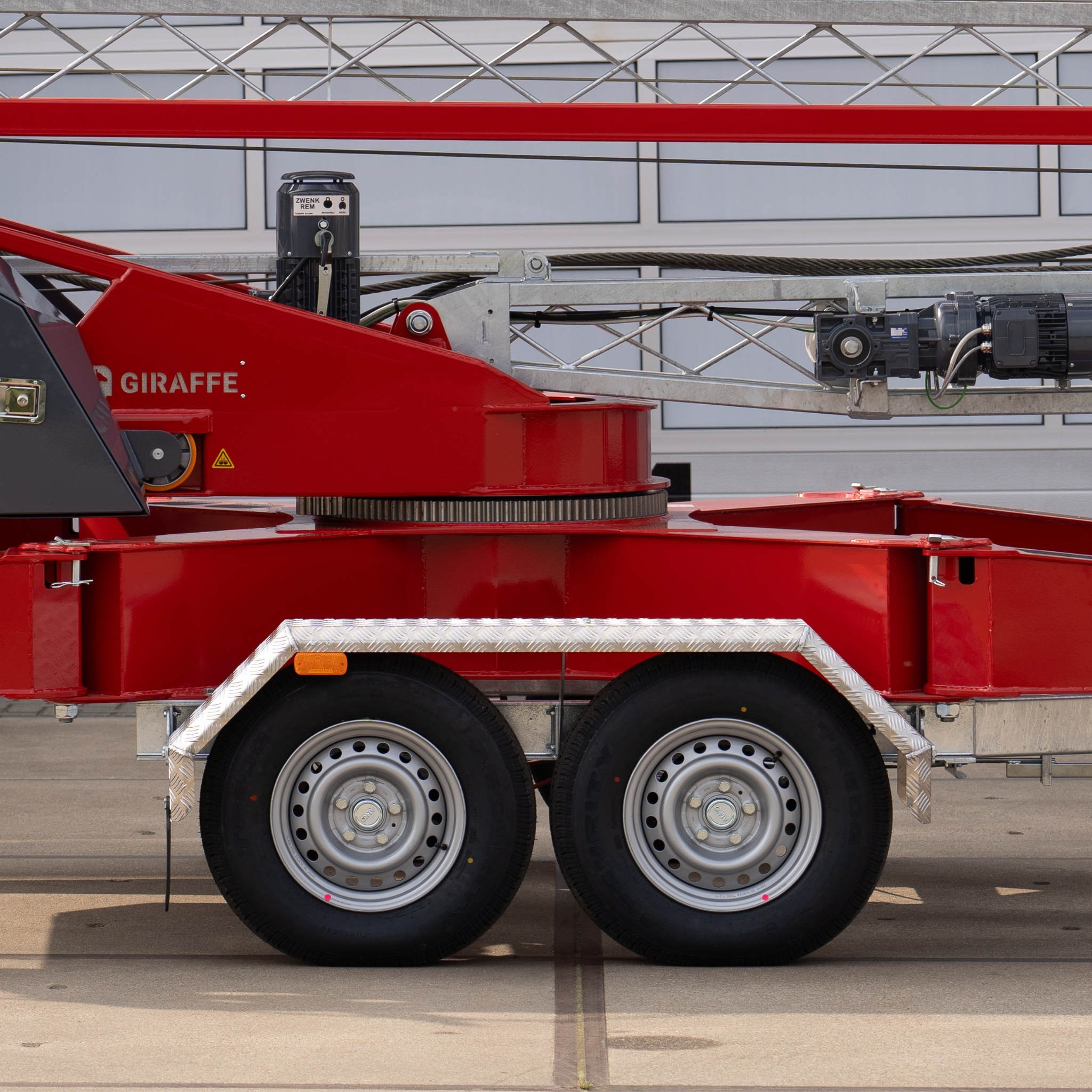 Aanhanger onderstel van de Giraffe 350.15-M