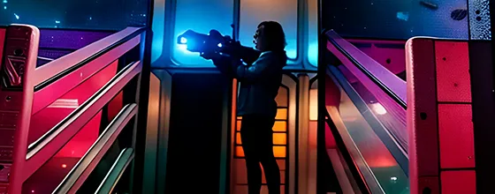 Enfant qui joue au laser game