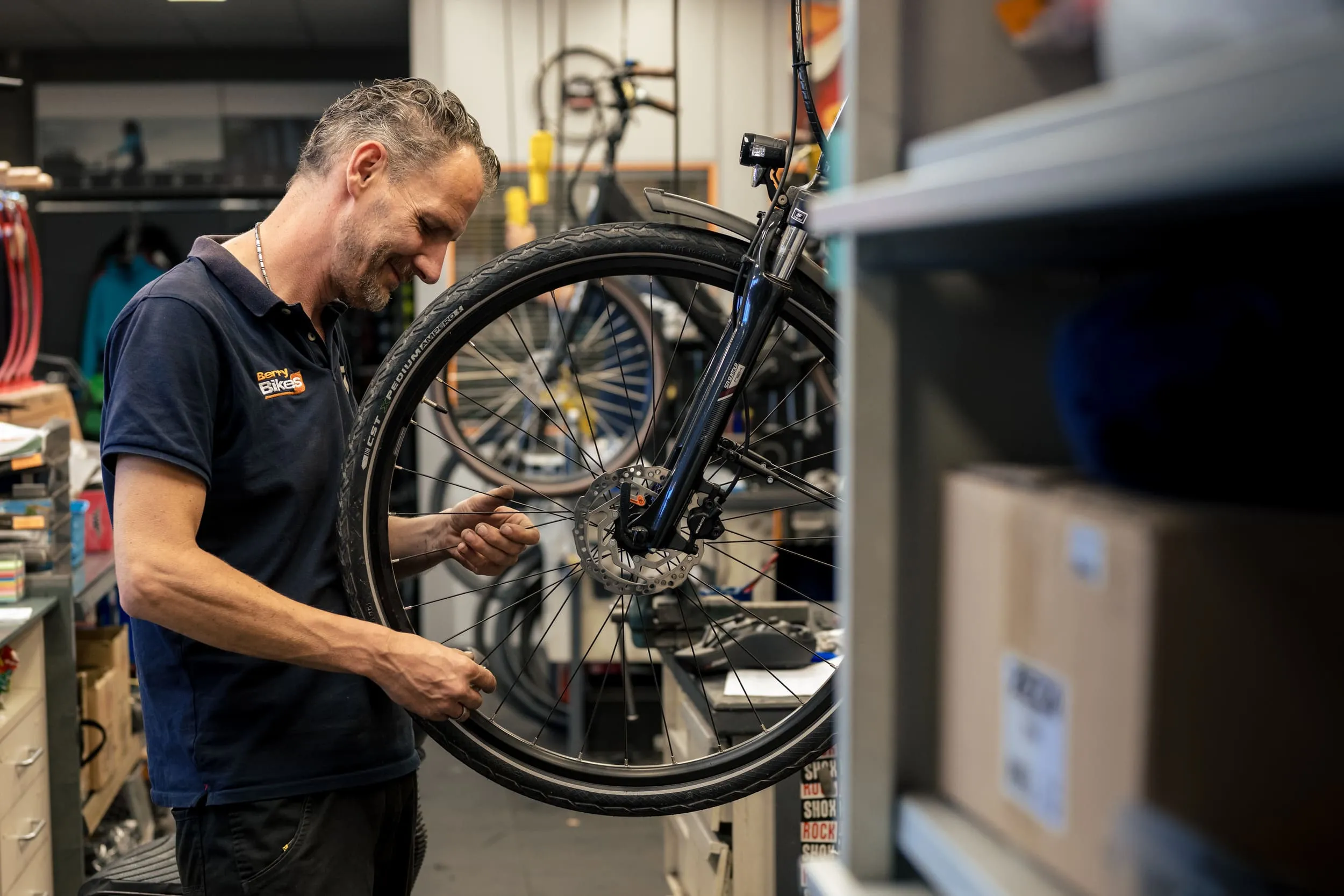 Reparatie bij fietsenwinkel Berry Bikes in Valkenswaard