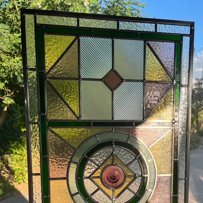 Stained glass panel for an Edwardian front door