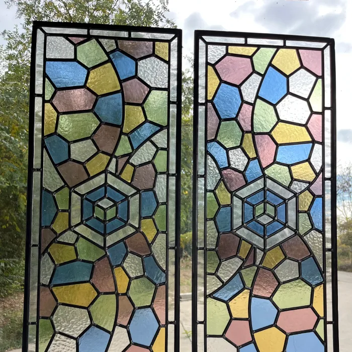 Colourful stained glass for an Edwardian front door