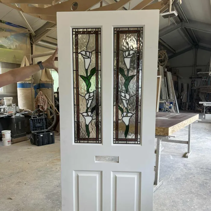 Edwardian front door with floral design