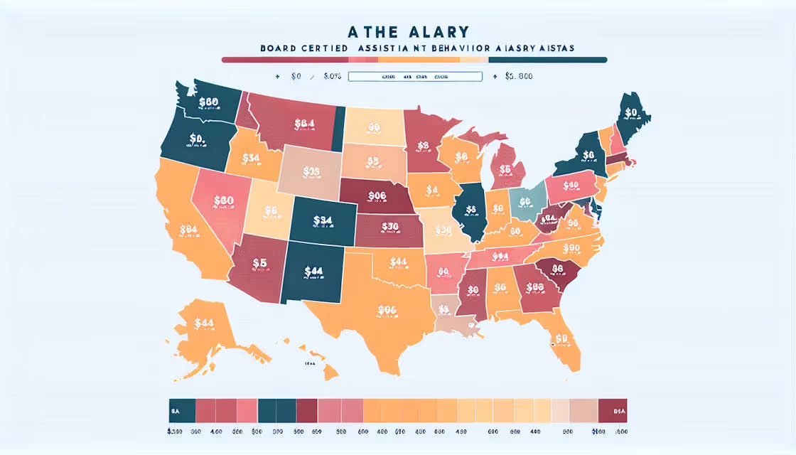 Average BCABA Salaries by State for Autism Practitioners