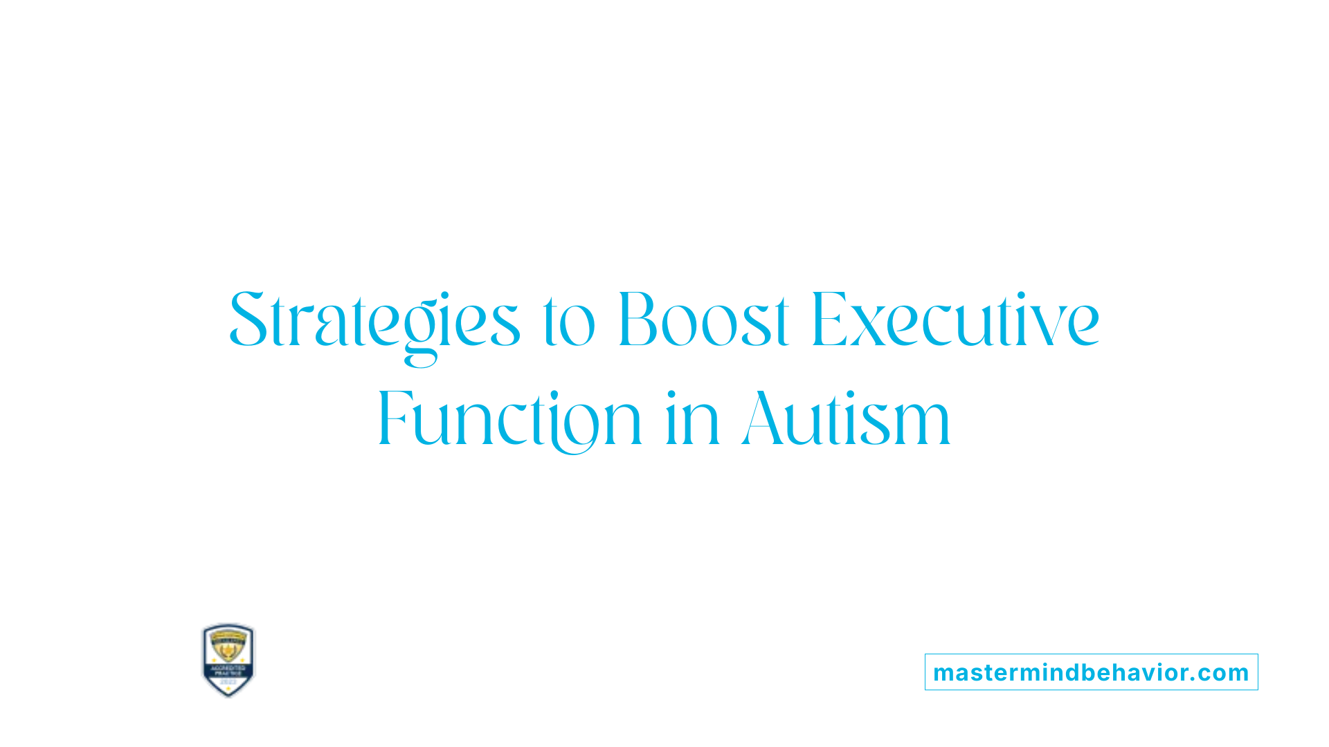 Strategies to Boost Executive Function in Autism