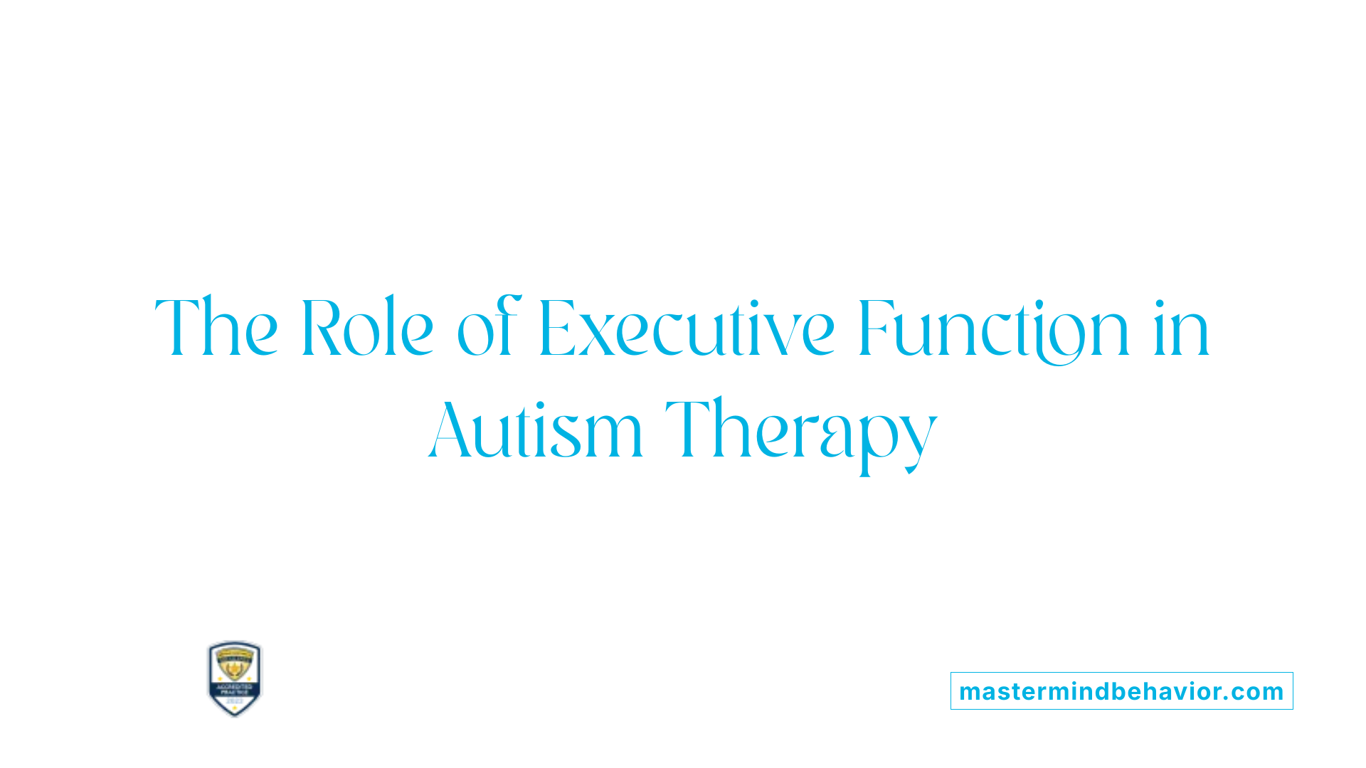 The Role of Executive Function in Autism Therapy