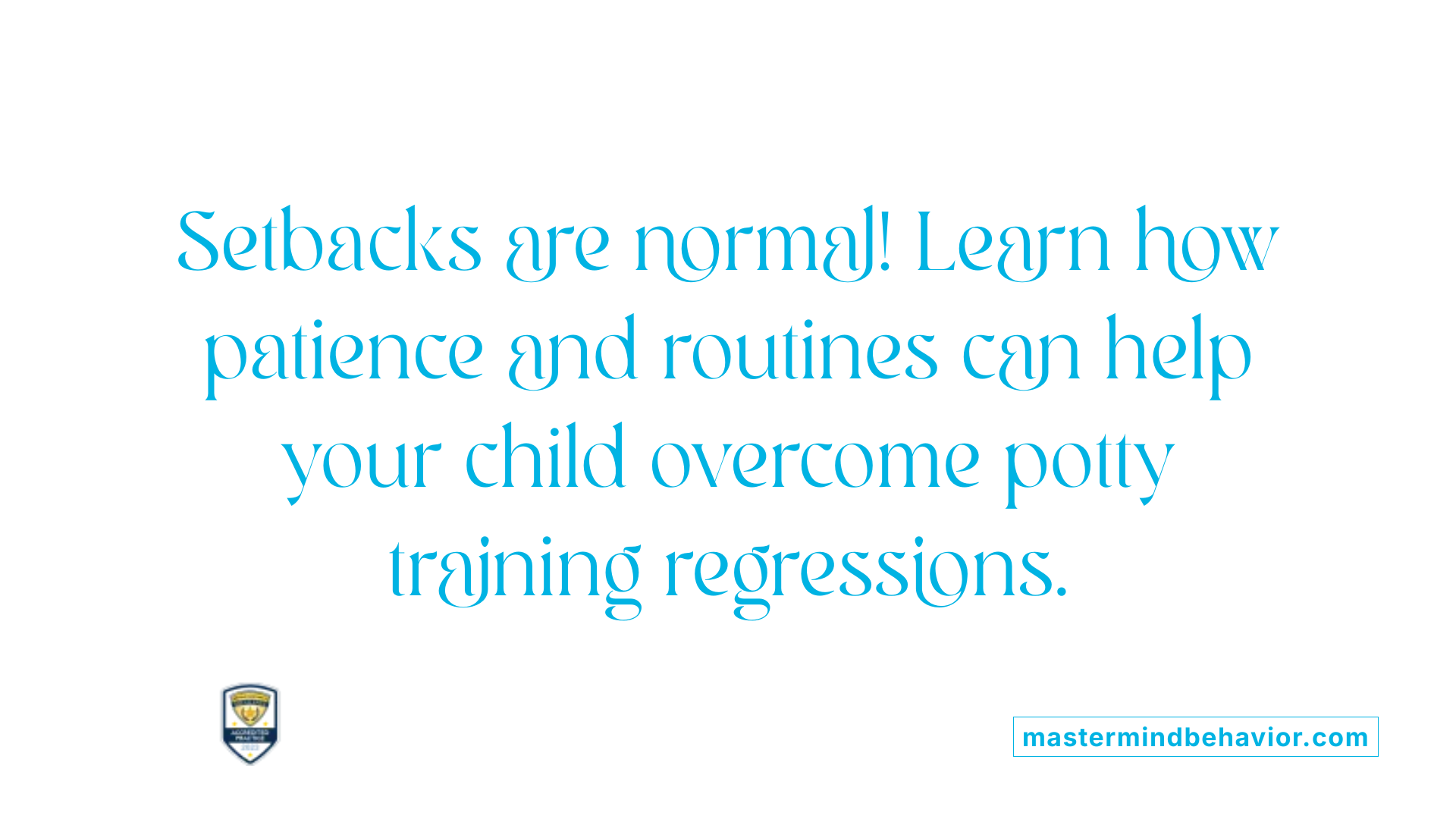 Setbacks are normal! Learn how patience and routines can help your child overcome potty training regressions.