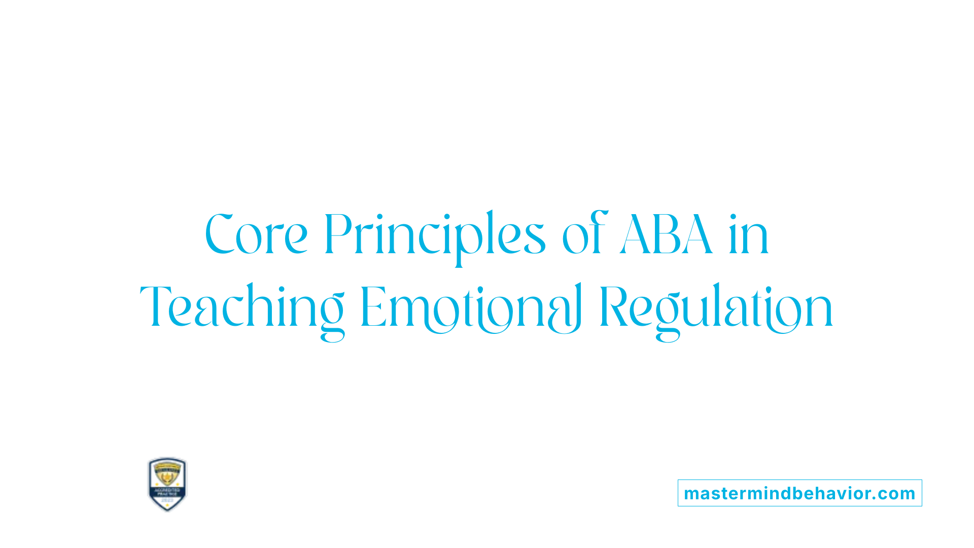 Core Principles of ABA in Teaching Emotional Regulation