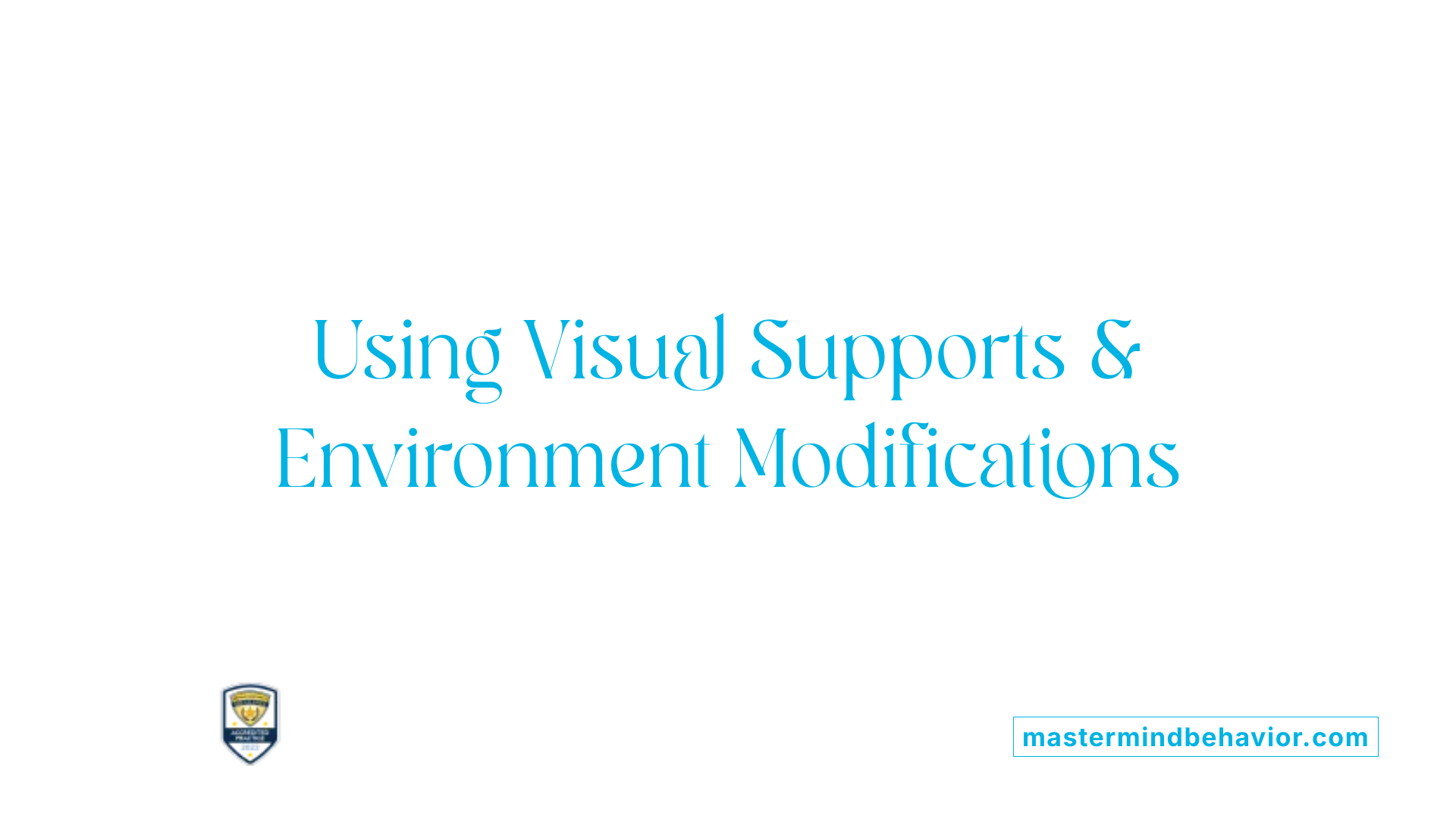 Using Visual Supports &amp; Environment Modifications