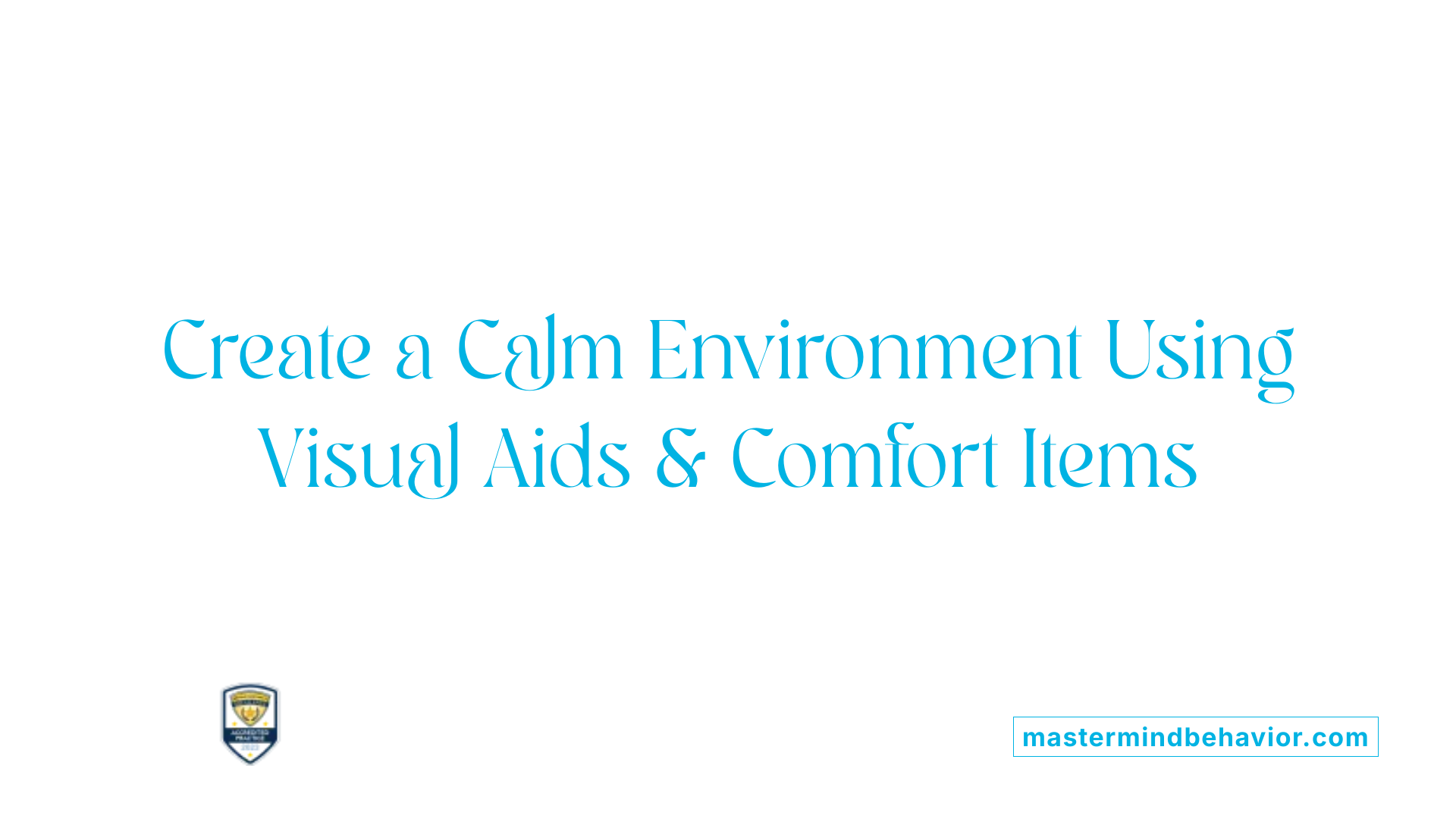 Create a Calm Environment Using Visual Aids &amp; Comfort Items