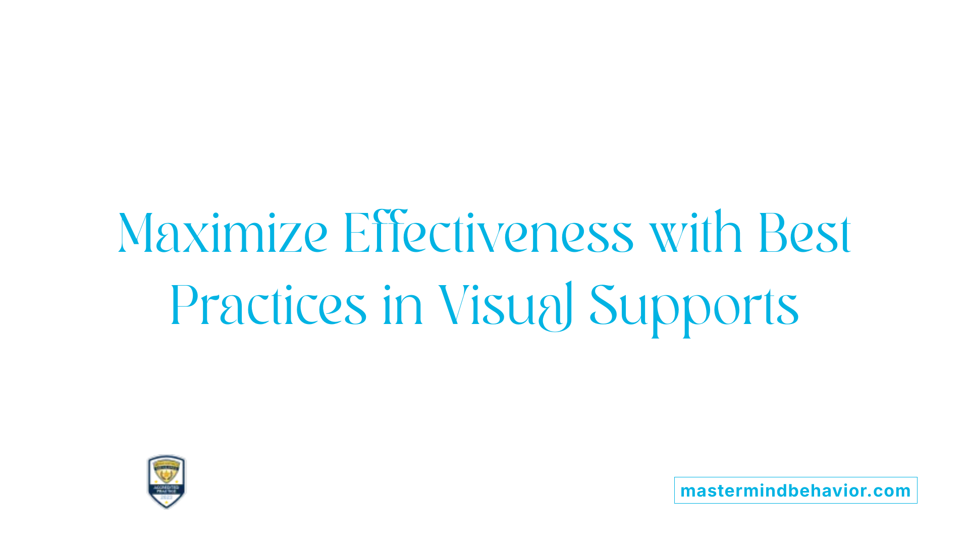 Maximize Effectiveness with Best Practices in Visual Supports