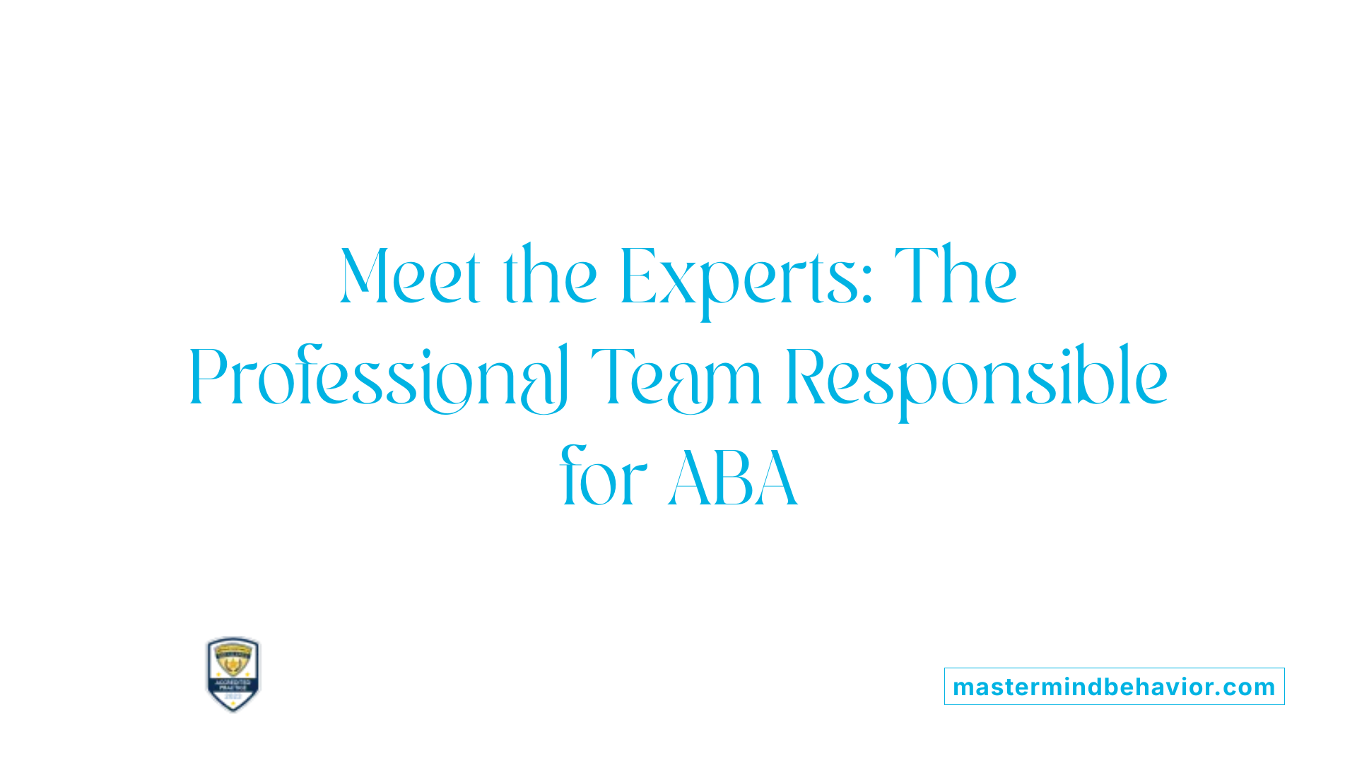 Meet the Experts: The Professional Team Responsible for ABA