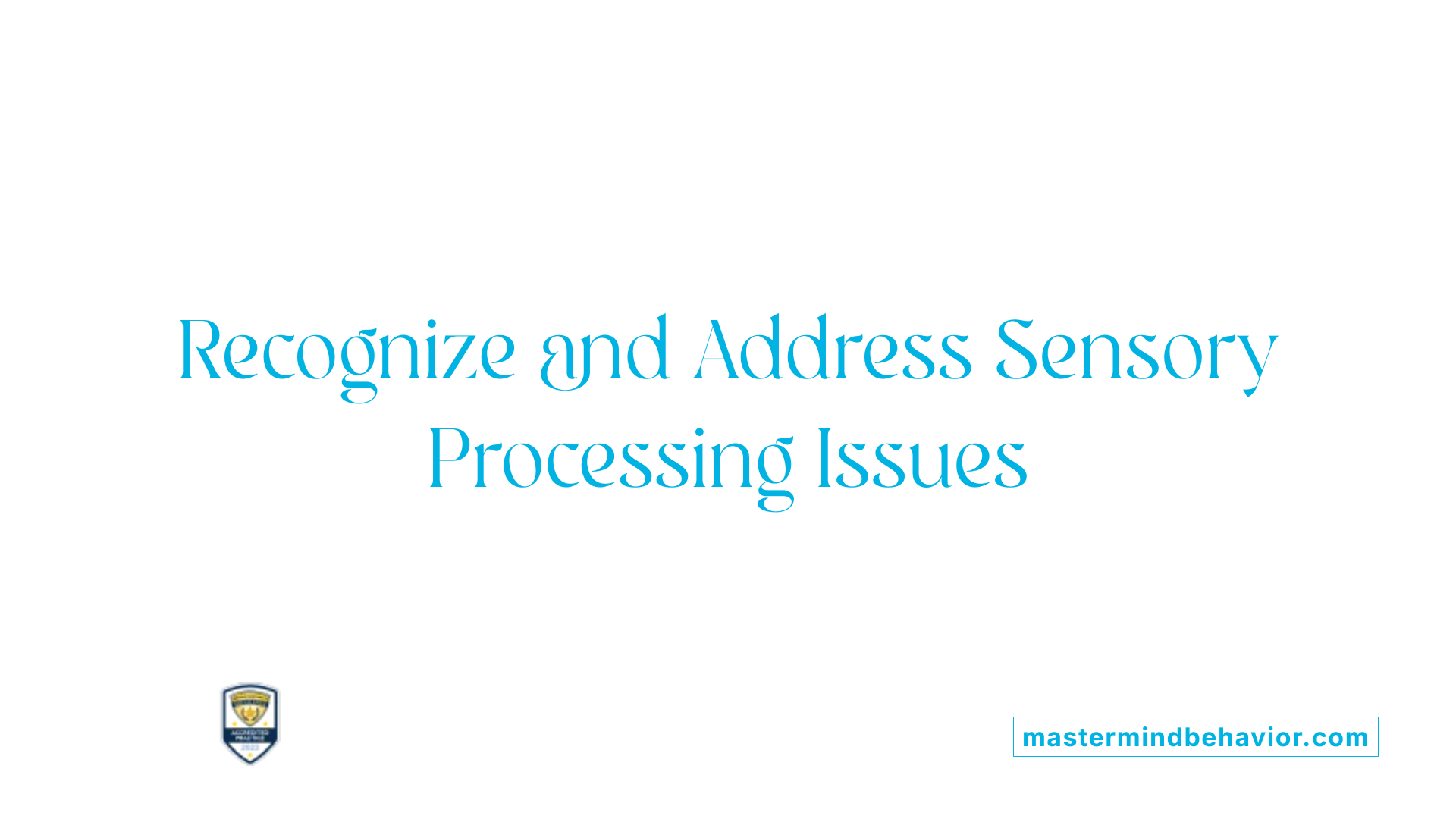 Recognize and Address Sensory Processing Issues
