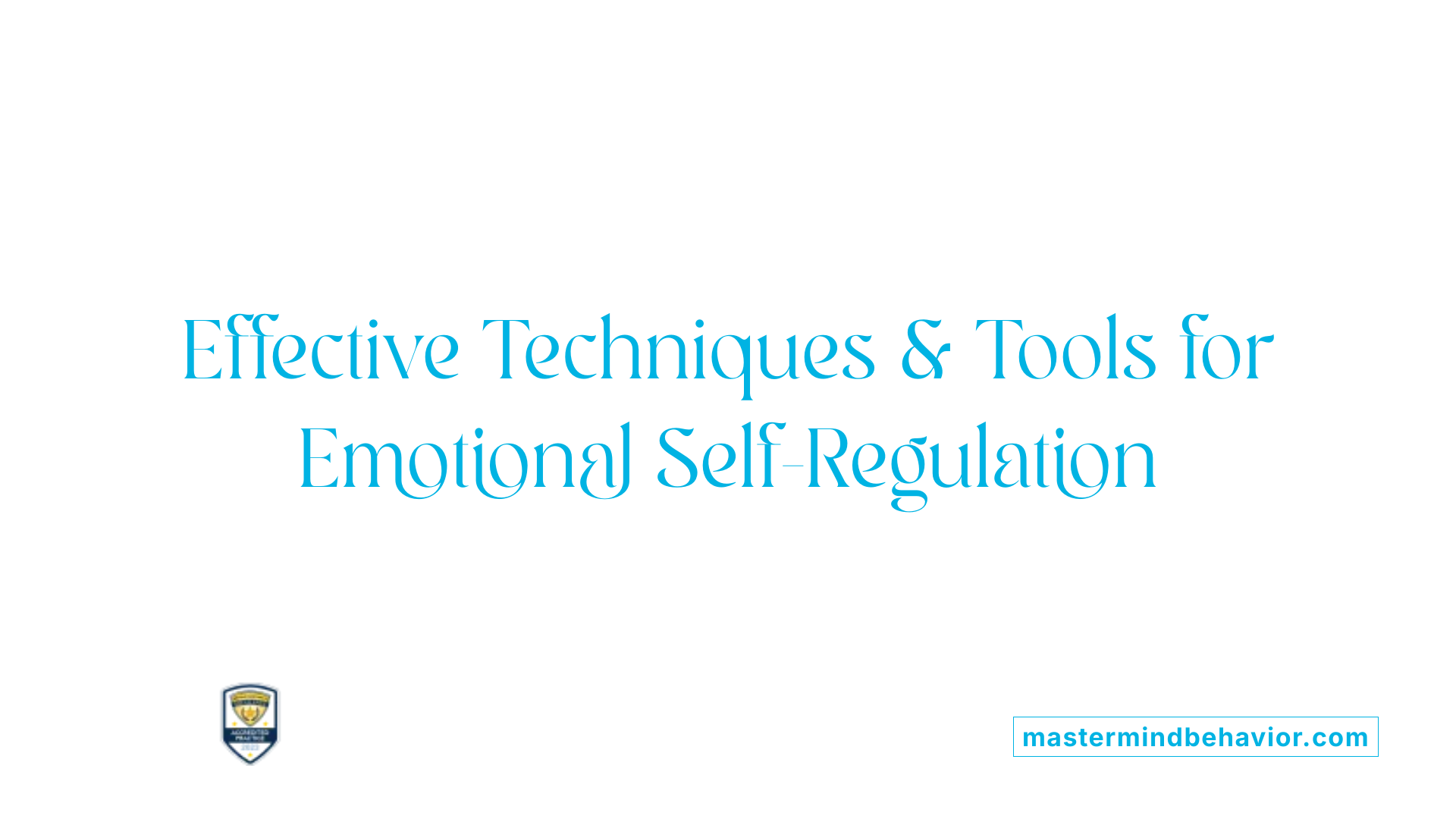 Effective Techniques & Tools for Emotional Self-Regulation