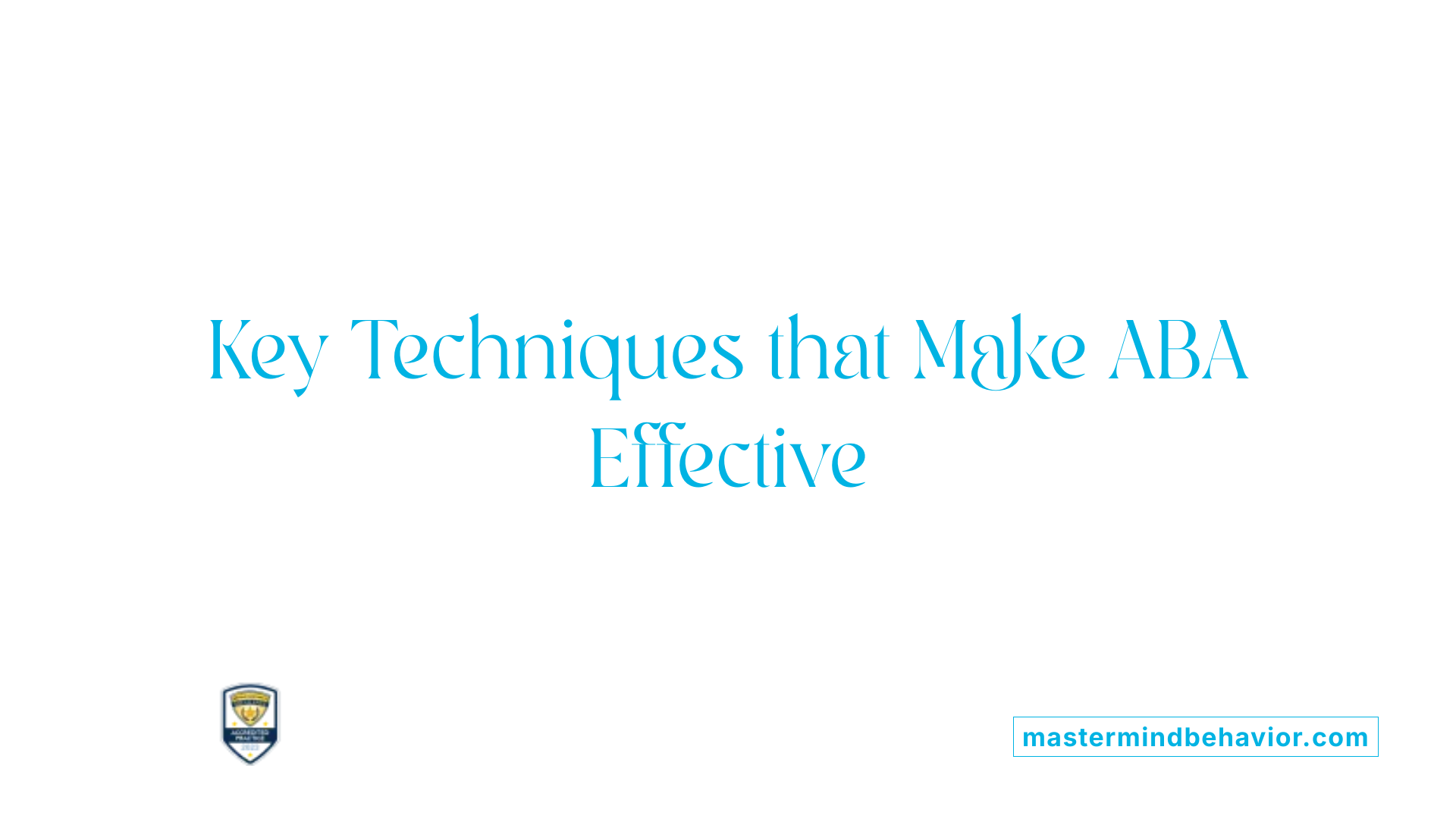 Key Techniques that Make ABA Effective