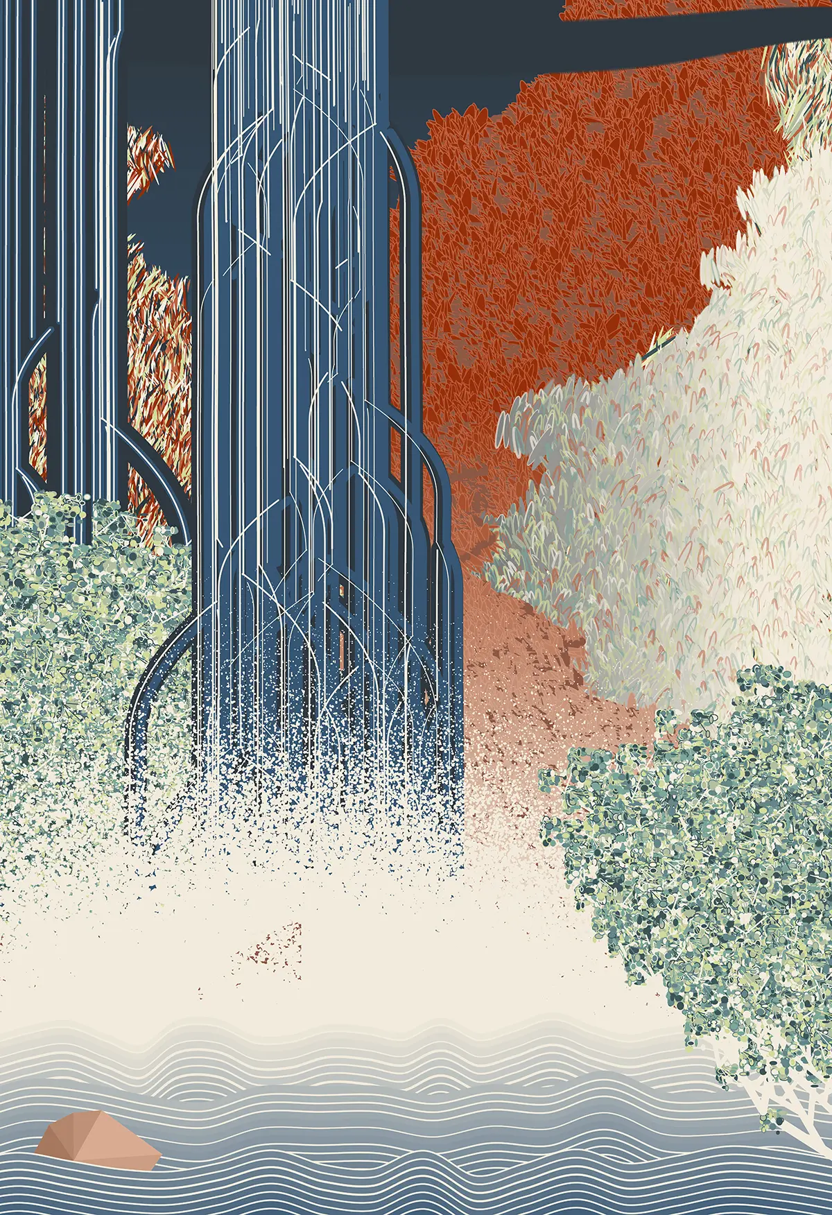 A Tour of Hypothetical Waterfalls #49/100 by Monica Rizzolli