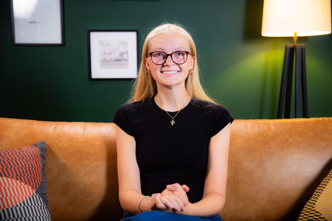 Mette Gosvig smiles into the camera