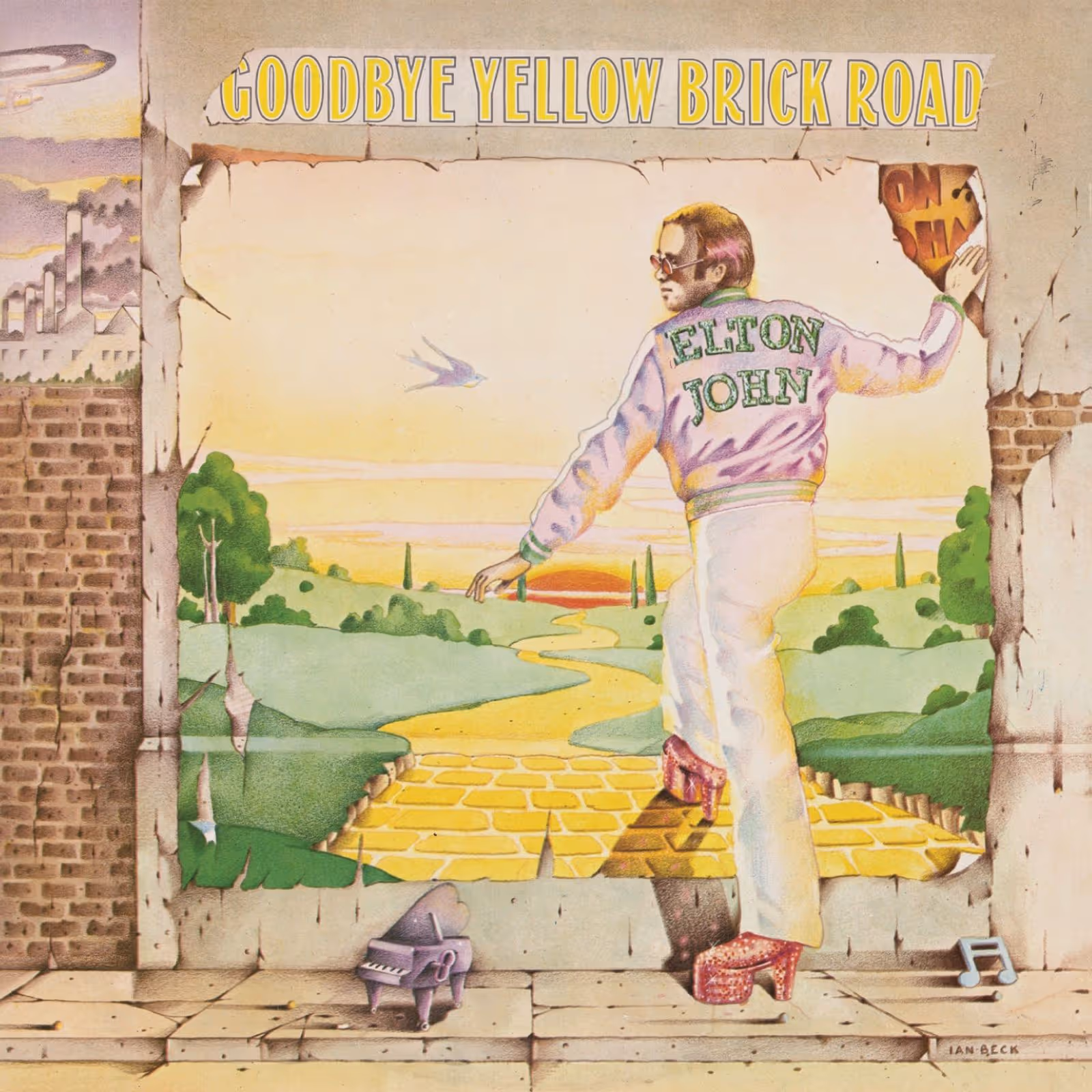 Goodbye Yellow Brick Road album cover artwork by Elton John