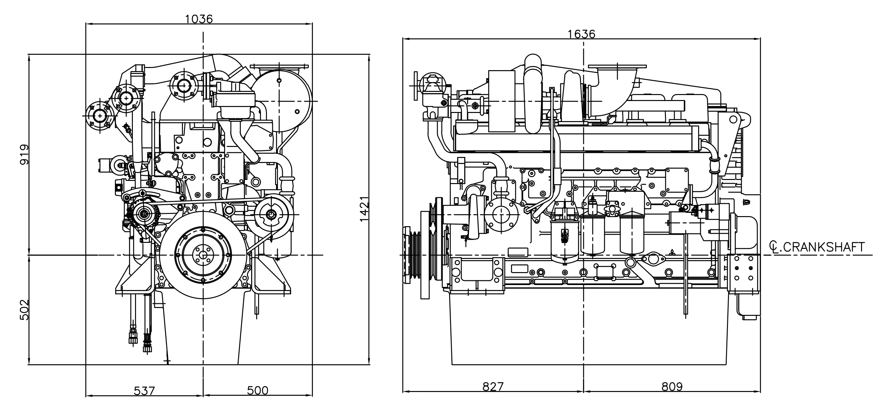 Mitsubishi Marine Engine S6A3-T2MPTAW