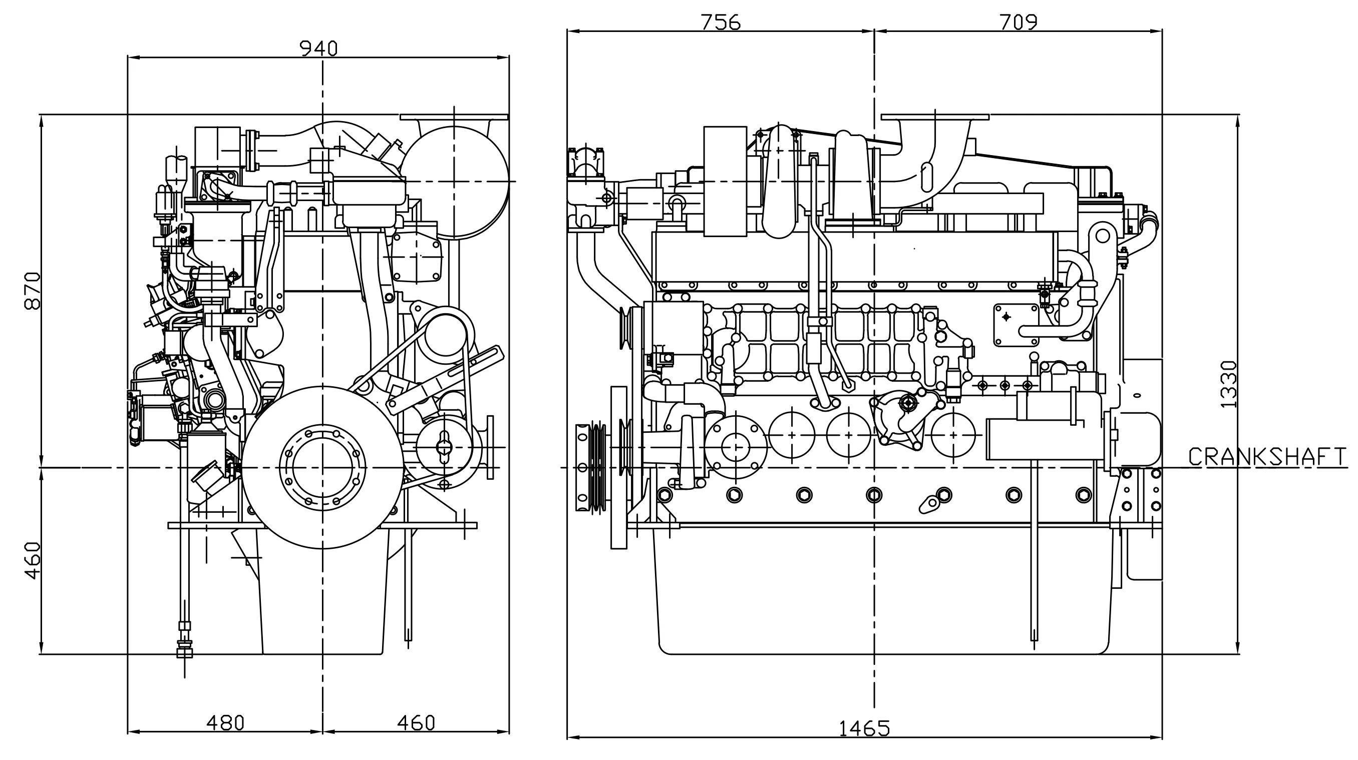 Mitsubishi Marine Engine S6B3-MPTA