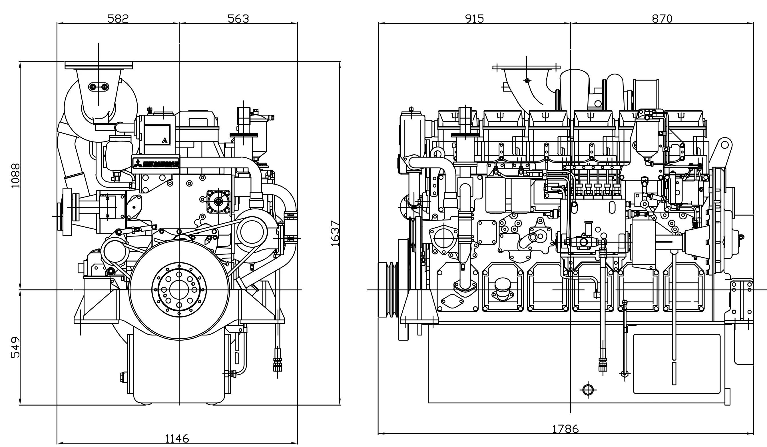 Mitsubishi Marine Engine S6R-MPTAW