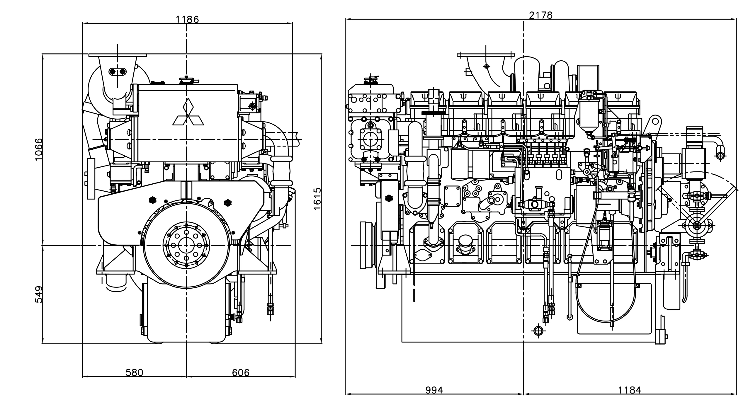 Mitsubishi Marine Engine S6R-T2MPTK (Package)