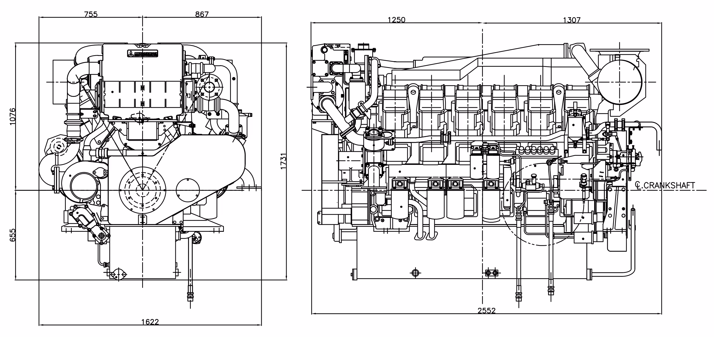 Mitsubishi Marine Engine S12R-T2MPTK (Package)