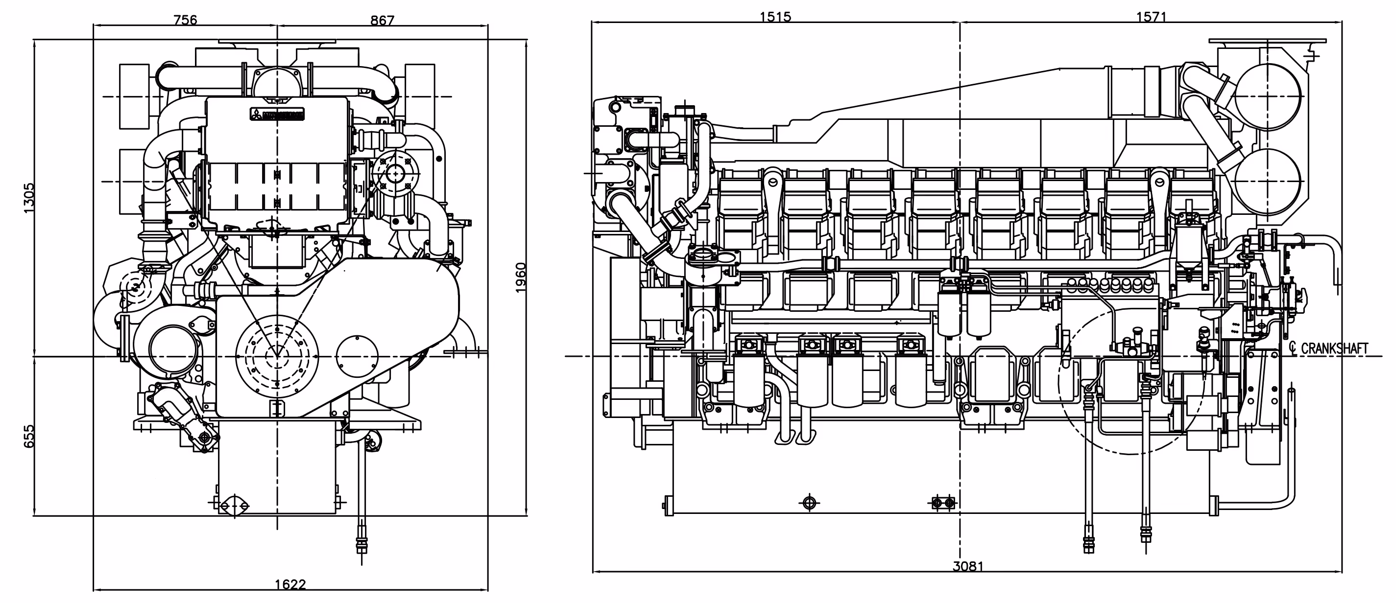 Mitsubishi Marine Engine S16R-T2MPTK (Package)
