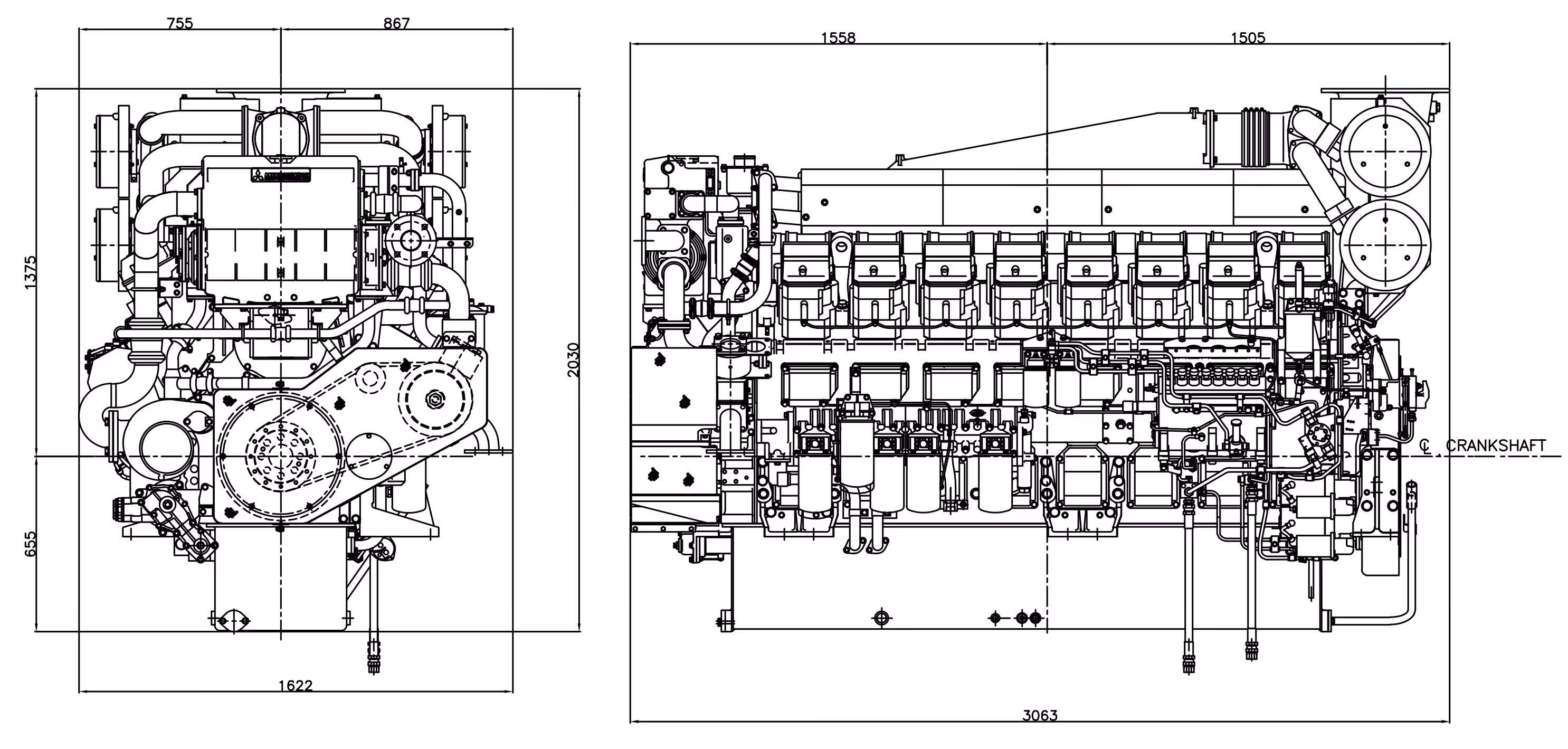 Mitsubishi Marine Engine S16R2-T2MPTK (Package)