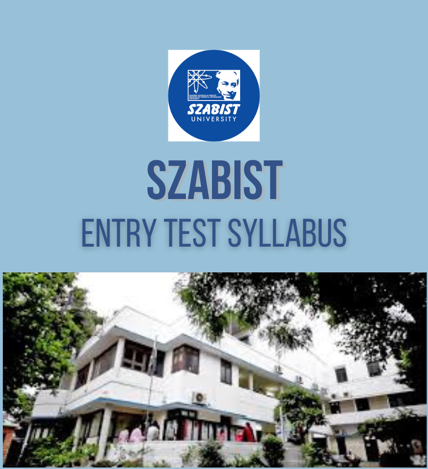 SZABIST Entry Test Syllabus 2025 – Subject-Wise Breakdown & Pattern